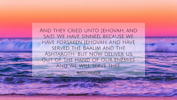 Picture 07 - 1 Samuel 12:10 ASV Desktop Wallpaper - And they cried unto Jehovah, and said, We have - Desktop Bible Verse Wallpaper