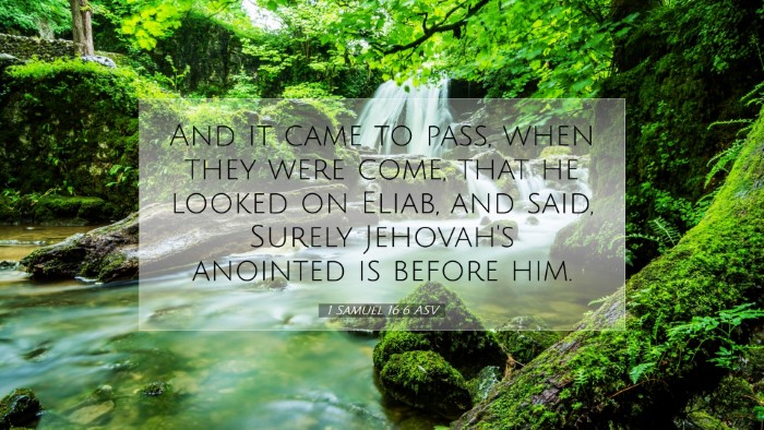 Picture 07 - 1 Samuel 16:6 ASV Desktop Wallpaper - And it came to pass, when they were come, that he - Desktop Bible Verse Wallpaper