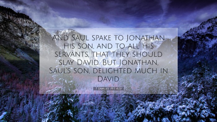 Picture 07 - 1 Samuel 19:1 ASV Desktop Wallpaper - And Saul spake to Jonathan his son, and to all - Desktop Bible Verse Wallpaper