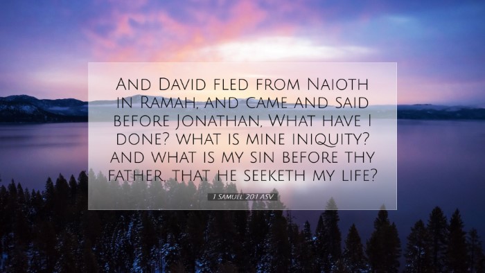 Picture 07 - 1 Samuel 20:1 ASV Desktop Wallpaper - And David fled from Naioth in Ramah, and came and - Desktop Bible Verse Wallpaper