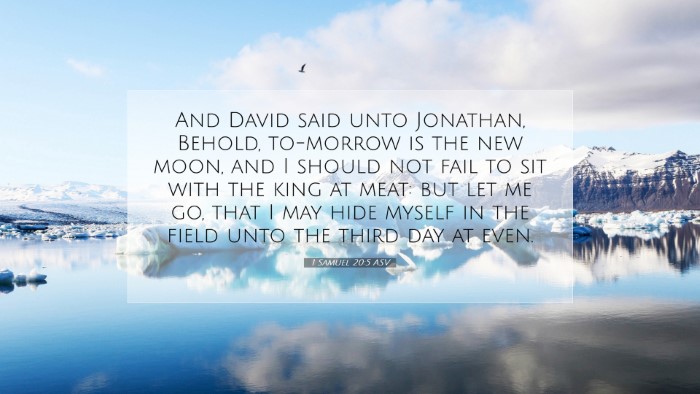 Picture 07 - 1 Samuel 20:5 ASV Desktop Wallpaper - And David said unto Jonathan, Behold, to-morrow - Desktop Bible Verse Wallpaper