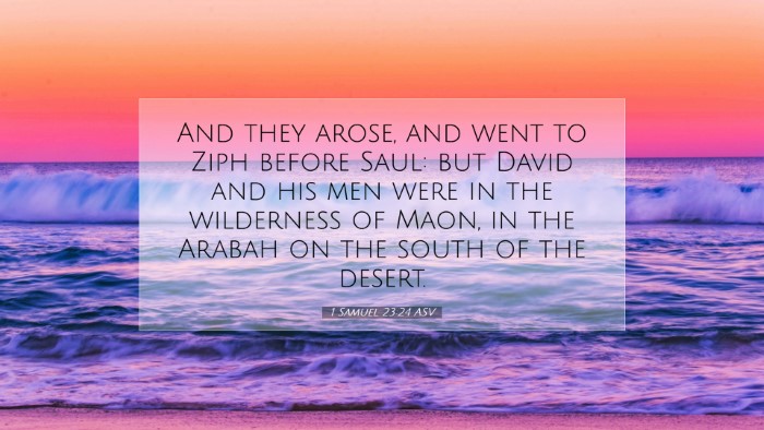 Picture 07 - 1 Samuel 23:24 ASV Desktop Wallpaper - And they arose, and went to Ziph before Saul: but - Desktop Bible Verse Wallpaper