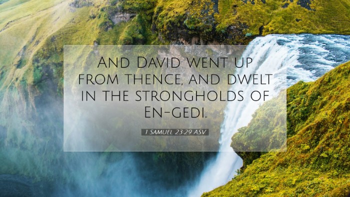 Picture 07 - 1 Samuel 23:29 ASV Desktop Wallpaper - And David went up from thence, and dwelt in the - Desktop Bible Verse Wallpaper