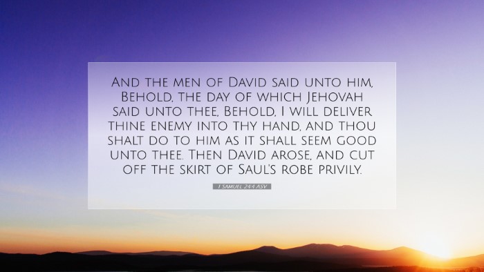 Picture 07 - 1 Samuel 24:4 ASV Desktop Wallpaper - And the men of David said unto him, Behold, the - Desktop Bible Verse Wallpaper