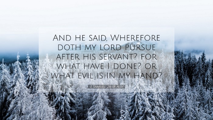 Picture 07 - 1 Samuel 26:18 ASV Desktop Wallpaper - And he said, Wherefore doth my lord pursue after - Desktop Bible Verse Wallpaper