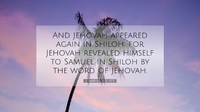 Picture 07 - 1 Samuel 3:21 ASV Desktop Wallpaper - And Jehovah appeared again in Shiloh; for Jehovah - Desktop Bible Verse Wallpaper