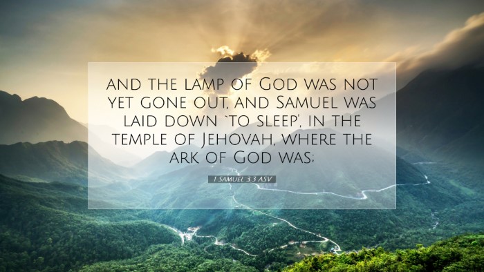 Picture 07 - 1 Samuel 3:3 ASV Desktop Wallpaper - and the lamp of God was not yet gone out, and - Desktop Bible Verse Wallpaper
