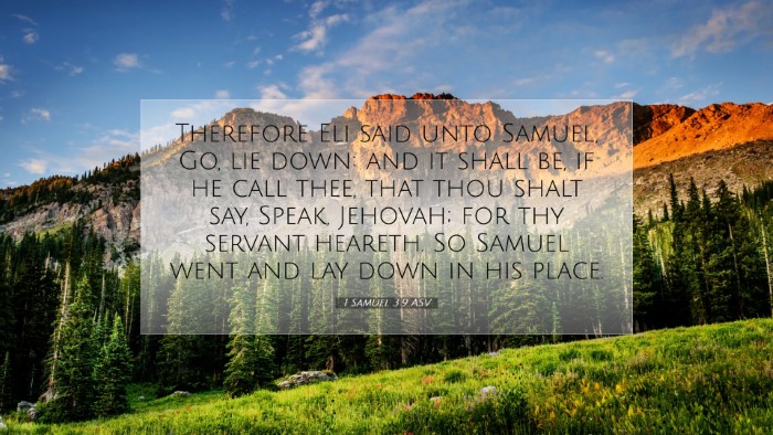 Picture 07 - 1 Samuel 3:9 ASV Desktop Wallpaper - Therefore Eli said unto Samuel, Go, lie down: and - Desktop Bible Verse Wallpaper