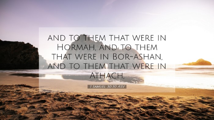 Picture 07 - 1 Samuel 30:30 ASV Desktop Wallpaper - and to them that were in Hormah, and to them that - Desktop Bible Verse Wallpaper