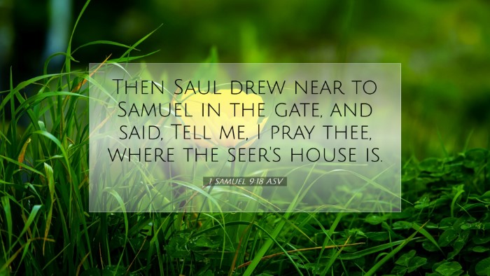 Picture 07 - 1 Samuel 9:18 ASV Desktop Wallpaper - Then Saul drew near to Samuel in the gate, and - Desktop Bible Verse Wallpaper