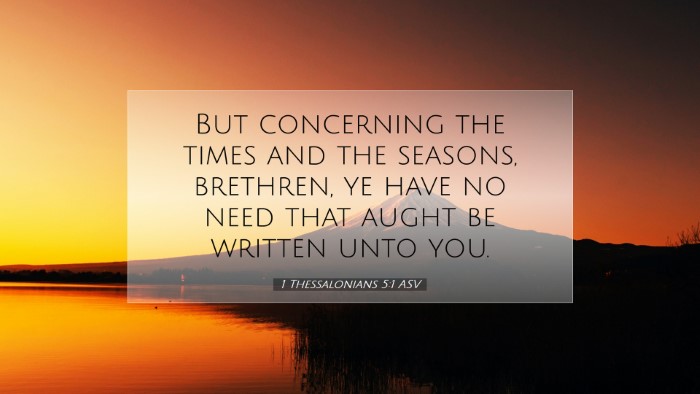 Picture 07 - 1 Thessalonians 5:1 ASV Desktop Wallpaper - But concerning the times and the seasons, - Desktop Bible Verse Wallpaper