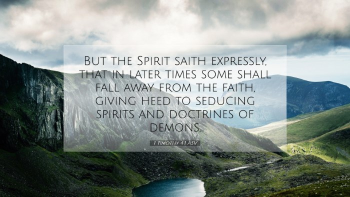 Picture 07 - 1 Timothy 4:1 ASV Desktop Wallpaper - But the Spirit saith expressly, that in later - Desktop Bible Verse Wallpaper