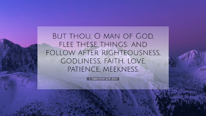 Picture 07 - 1 Timothy 6:11 ASV Desktop Wallpaper - But thou, O man of God, flee these things; and - Desktop Bible Verse Wallpaper