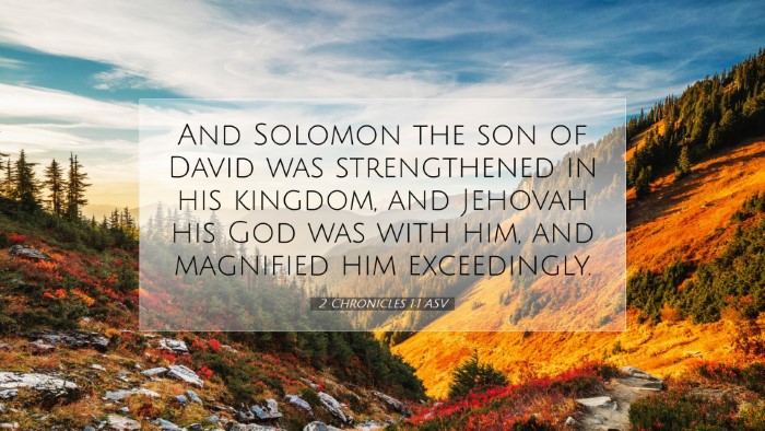 Picture 07 - 2 Chronicles 1:1 ASV Desktop Wallpaper - And Solomon the son of David was strengthened in - Desktop Bible Verse Wallpaper
