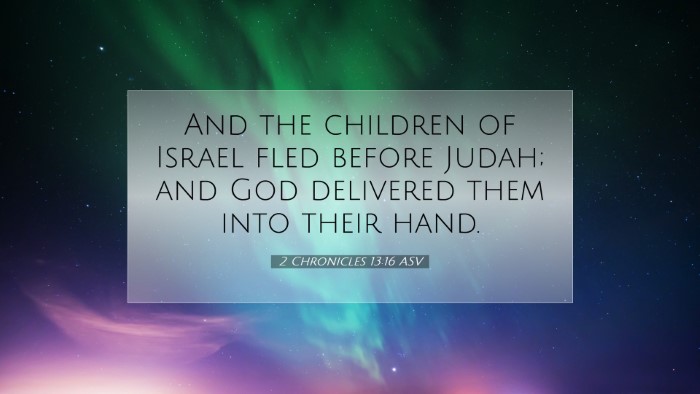 Picture 07 - 2 Chronicles 13:16 ASV Desktop Wallpaper - And the children of Israel fled before Judah; and - Desktop Bible Verse Wallpaper