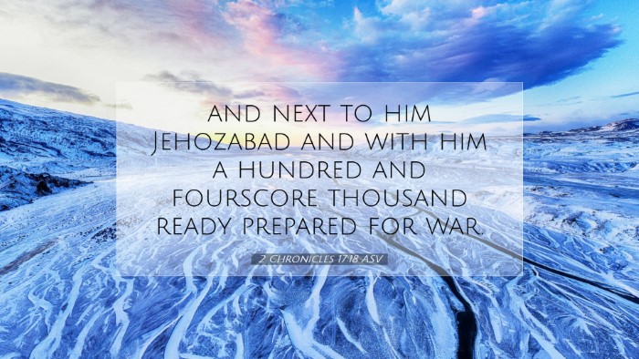 Picture 07 - 2 Chronicles 17:18 ASV Desktop Wallpaper - and next to him Jehozabad and with him a hundred - Desktop Bible Verse Wallpaper