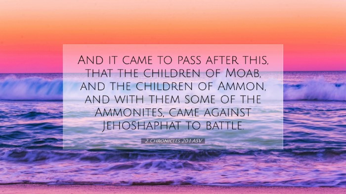 Picture 07 - 2 Chronicles 20:1 ASV Desktop Wallpaper - And it came to pass after this, that the children - Desktop Bible Verse Wallpaper
