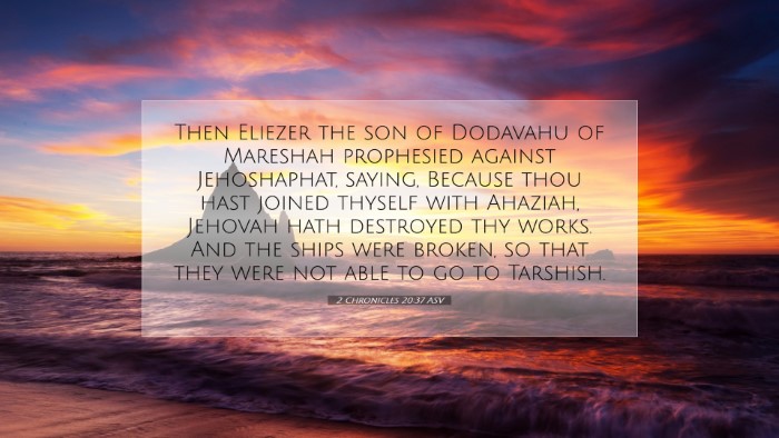 Picture 07 - 2 Chronicles 20:37 ASV Desktop Wallpaper - Then Eliezer the son of Dodavahu of Mareshah - Desktop Bible Verse Wallpaper