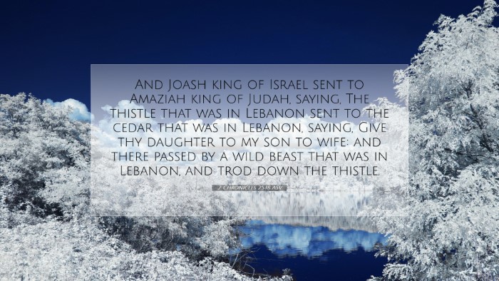 Picture 07 - 2 Chronicles 25:18 ASV Desktop Wallpaper - And Joash king of Israel sent to Amaziah king of - Desktop Bible Verse Wallpaper