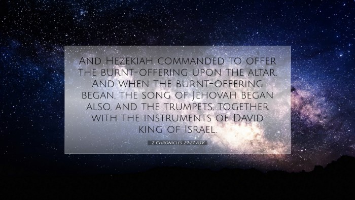 Picture 07 - 2 Chronicles 29:27 ASV Desktop Wallpaper - And Hezekiah commanded to offer the - Desktop Bible Verse Wallpaper