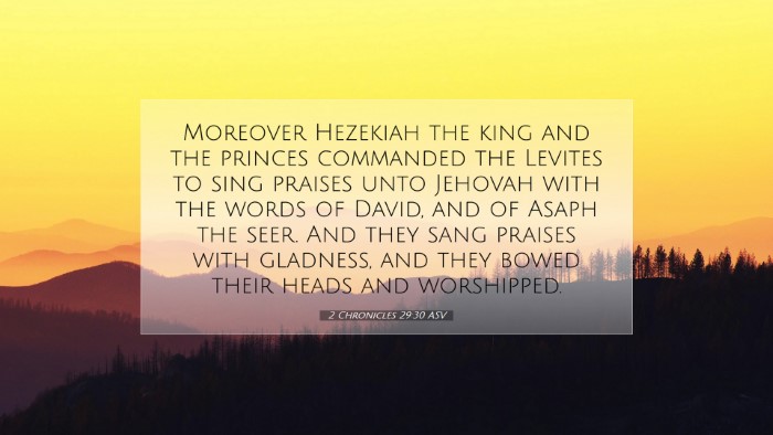 Picture 07 - 2 Chronicles 29:30 ASV Desktop Wallpaper - Moreover Hezekiah the king and the princes - Desktop Bible Verse Wallpaper