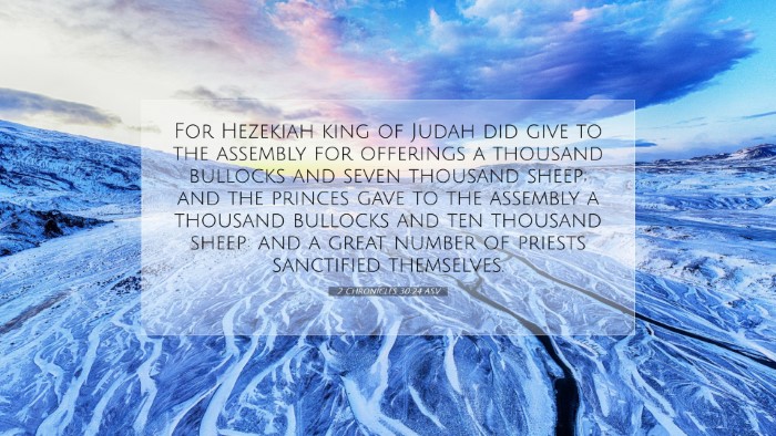 Picture 07 - 2 Chronicles 30:24 ASV Desktop Wallpaper - For Hezekiah king of Judah did give to the - Desktop Bible Verse Wallpaper