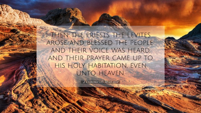 Picture 07 - 2 Chronicles 30:27 ASV Desktop Wallpaper - Then the priests the Levites arose and blessed - Desktop Bible Verse Wallpaper