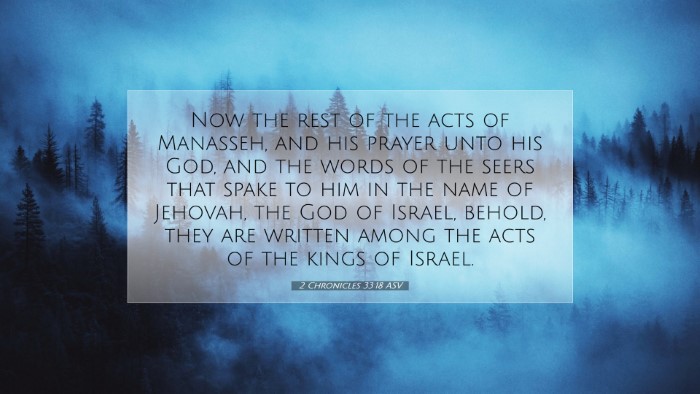 Picture 07 - 2 Chronicles 33:18 ASV Desktop Wallpaper - Now the rest of the acts of Manasseh, and his - Desktop Bible Verse Wallpaper