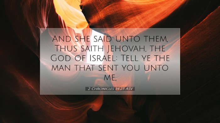 Picture 07 - 2 Chronicles 34:23 ASV Desktop Wallpaper - And she said unto them, Thus saith Jehovah, the - Desktop Bible Verse Wallpaper