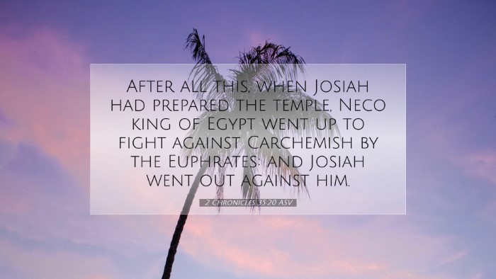 Picture 07 - 2 Chronicles 35:20 ASV Desktop Wallpaper - After all this, when Josiah had prepared the - Desktop Bible Verse Wallpaper
