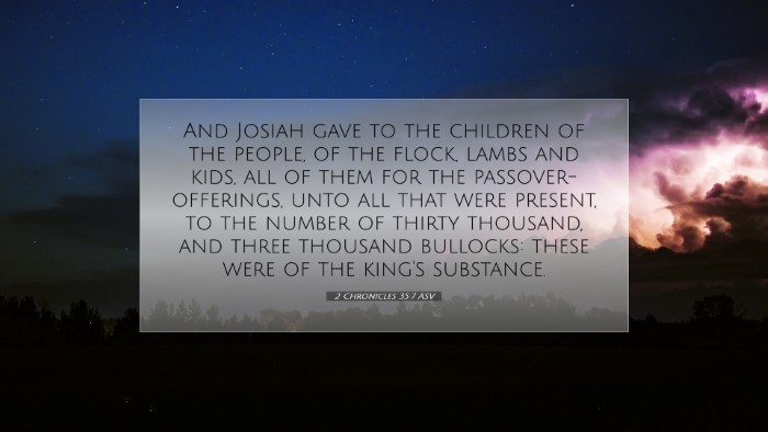 Picture 07 - 2 Chronicles 35:7 ASV Desktop Wallpaper - And Josiah gave to the children of the people, of - Desktop Bible Verse Wallpaper