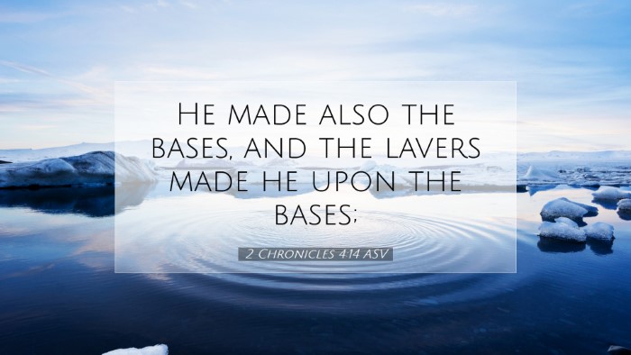 Picture 07 - 2 Chronicles 4:14 ASV Desktop Wallpaper - He made also the bases, and the lavers made he - Desktop Bible Verse Wallpaper
