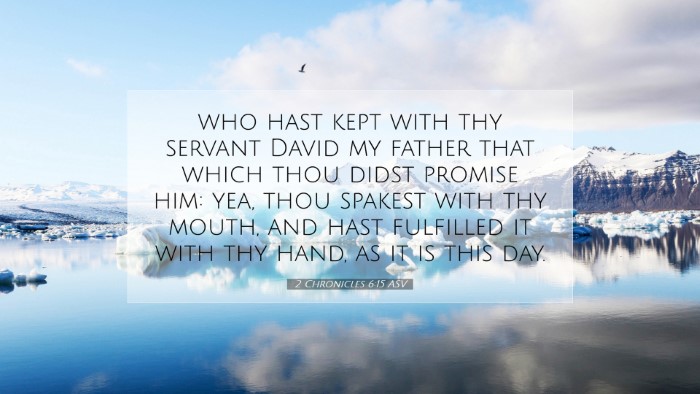 Picture 07 - 2 Chronicles 6:15 ASV Desktop Wallpaper - who hast kept with thy servant David my father - Desktop Bible Verse Wallpaper