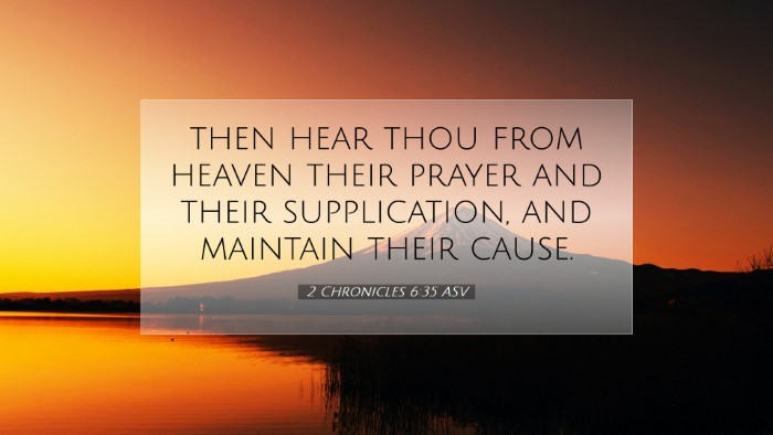 Picture 07 - 2 Chronicles 6:35 ASV Desktop Wallpaper - then hear thou from heaven their prayer and their - Desktop Bible Verse Wallpaper