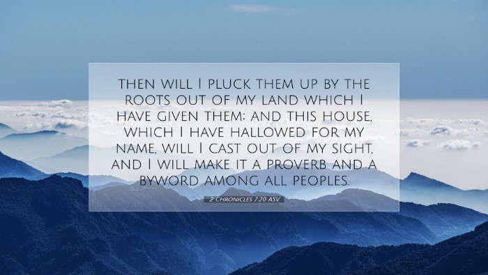 Picture 07 - 2 Chronicles 7:20 ASV Desktop Wallpaper - then will I pluck them up by the roots out of my - Desktop Bible Verse Wallpaper