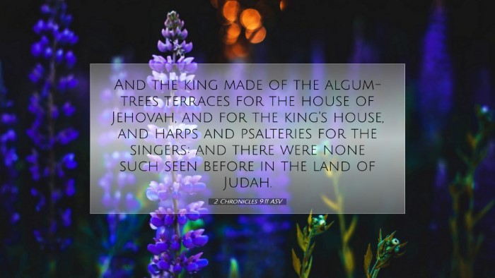 Picture 07 - 2 Chronicles 9:11 ASV Desktop Wallpaper - And the king made of the algum-trees terraces for - Desktop Bible Verse Wallpaper