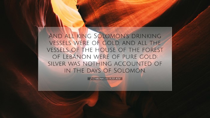 Picture 07 - 2 Chronicles 9:20 ASV Desktop Wallpaper - And all king Solomon's drinking vessels were of - Desktop Bible Verse Wallpaper