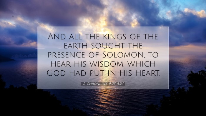 Picture 07 - 2 Chronicles 9:23 ASV Desktop Wallpaper - And all the kings of the earth sought the - Desktop Bible Verse Wallpaper