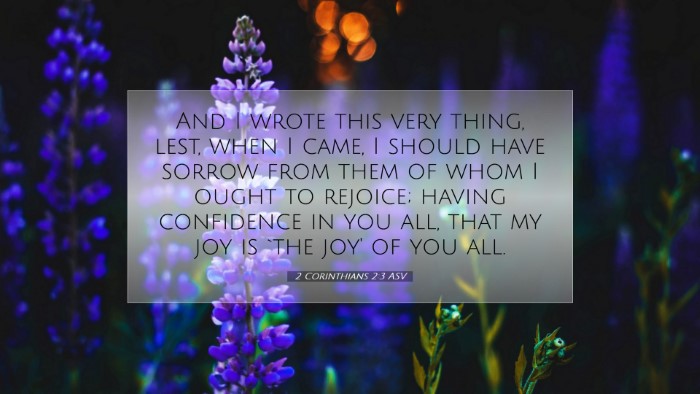 Picture 07 - 2 Corinthians 2:3 ASV Desktop Wallpaper - And I wrote this very thing, lest, when I came, I - Desktop Bible Verse Wallpaper