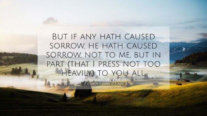 Picture 07 - 2 Corinthians 2:5 ASV Desktop Wallpaper - But if any hath caused sorrow, he hath caused - Desktop Bible Verse Wallpaper