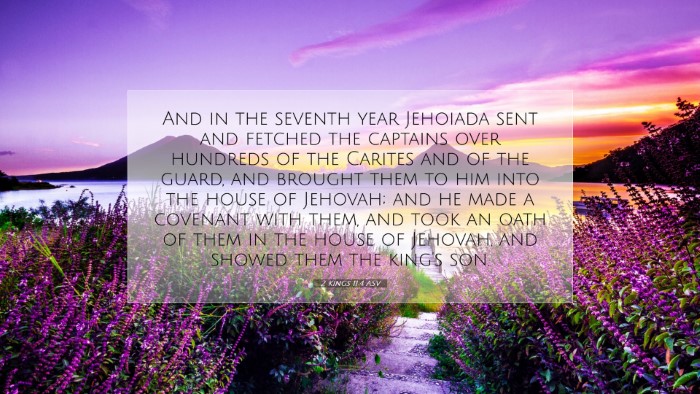 Picture 07 - 2 Kings 11:4 ASV Desktop Wallpaper - And in the seventh year Jehoiada sent and fetched - Desktop Bible Verse Wallpaper