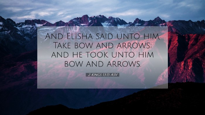 Picture 07 - 2 Kings 13:15 ASV Desktop Wallpaper - And Elisha said unto him, Take bow and arrows; - Desktop Bible Verse Wallpaper