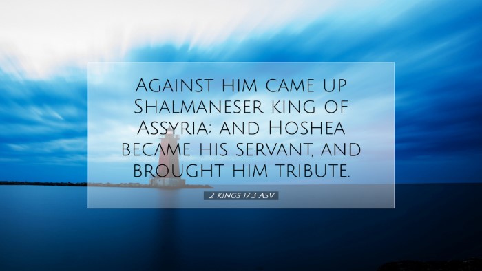 Picture 07 - 2 Kings 17:3 ASV Desktop Wallpaper - Against him came up Shalmaneser king of Assyria; - Desktop Bible Verse Wallpaper