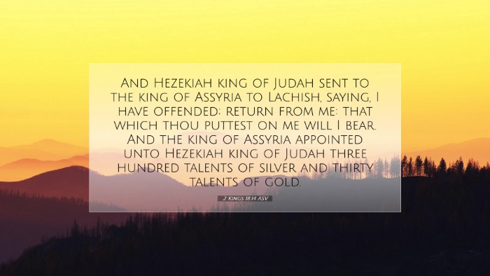 Picture 07 - 2 Kings 18:14 ASV Desktop Wallpaper - And Hezekiah king of Judah sent to the king of - Desktop Bible Verse Wallpaper