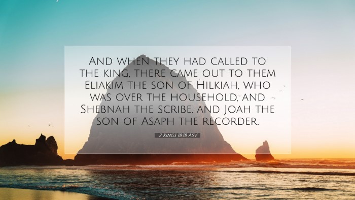 Picture 07 - 2 Kings 18:18 ASV Desktop Wallpaper - And when they had called to the king, there came - Desktop Bible Verse Wallpaper