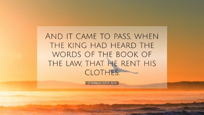 Picture 07 - 2 Kings 22:11 ASV Desktop Wallpaper - And it came to pass, when the king had heard the - Desktop Bible Verse Wallpaper