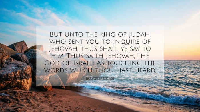 Picture 07 - 2 Kings 22:18 ASV Desktop Wallpaper - But unto the king of Judah, who sent you to - Desktop Bible Verse Wallpaper