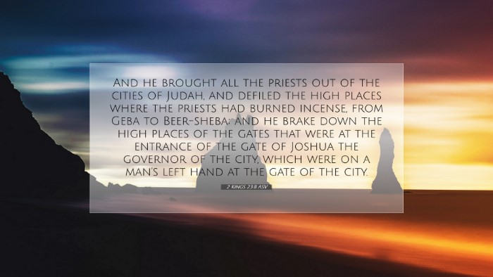 Picture 07 - 2 Kings 23:8 ASV Desktop Wallpaper - And he brought all the priests out of the cities - Desktop Bible Verse Wallpaper