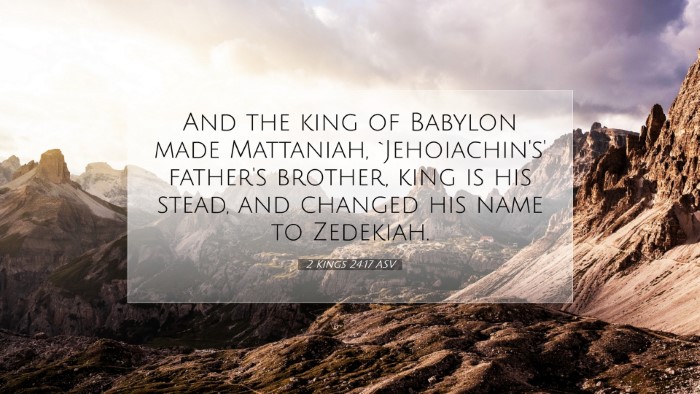 Picture 07 - 2 Kings 24:17 ASV Desktop Wallpaper - And the king of Babylon made Mattaniah, - Desktop Bible Verse Wallpaper