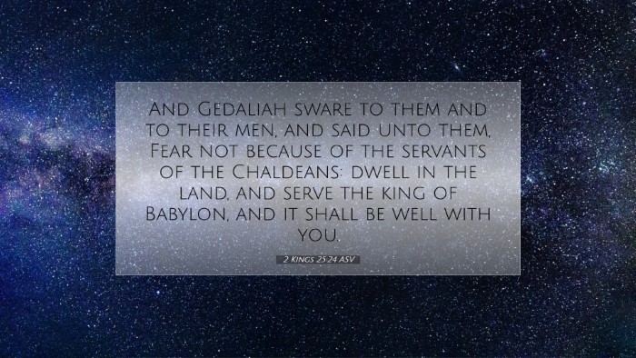 Picture 07 - 2 Kings 25:24 ASV Desktop Wallpaper - And Gedaliah sware to them and to their men, and - Desktop Bible Verse Wallpaper
